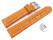 XL Bracelet montre échange rapide cuir grain croco orange surpiqué