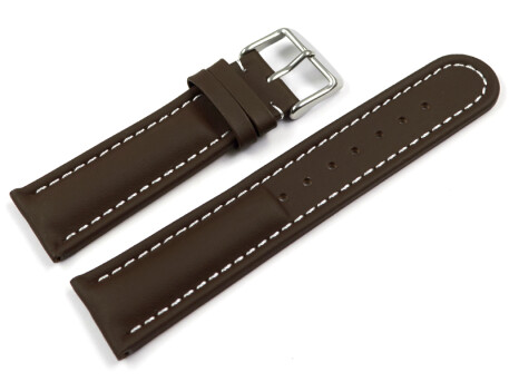 Bracelet de montre en cuir plat marron 1 cm x 2,5 mm Longueur/Couleur : Au Choix 3 mètres 