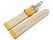 XL Bracelet montre déployante cuir de veau grainé jaune 18mm 20mm 22mm 24mm