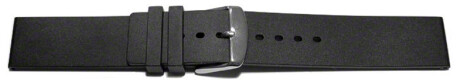 Bracelet de montre - silicone - plat - noir