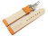 Bracelet montre cuir de veau grain croco orange TiT 18mm 20mm 22mm 24mm