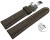 XL Bracelet montre échange rapide déployante cuir grainé brun foncé 18mm 20mm 22mm 24mm