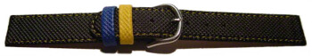 Bracelet imperméable -aussi pour enfants- noir - 12, 14, 16 mm