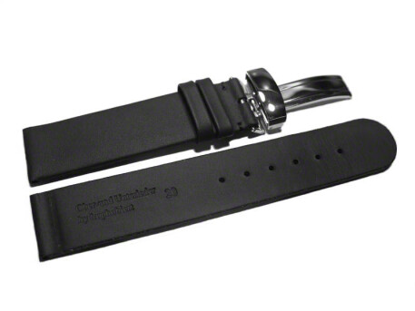Bracelet de montre - cuir imperméabilisé - noir