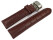 Bracelet montre déployante papillon cuir grain croco marron foncé TiT 18mm 20mm 22mm 24mm 26mm 28mm