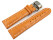 Bracelet montre déployante papillon cuir grain croco orange 18mm 20mm 22mm 24mm 26mm 28mm