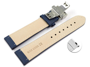 XL Bracelet montre échange rapide papillon cuir...