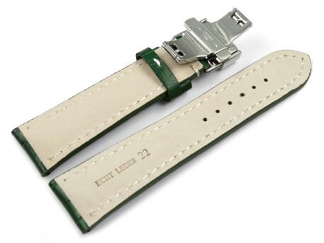 Boucle dployante papillon- rembourrage pais-croco-vert