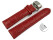 XL Bracelet montre échange rapide déployante papillon cuir grain croco rouge TiT 18mm 20mm 22mm 24mm 26mm 28mm