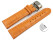 XL Bracelet montre échange rapide déployante papillon cuir grain croco orange TiT 18mm 20mm 22mm 24mm 26mm 28mm