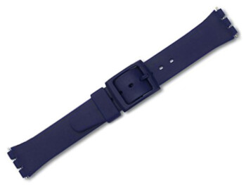 Bracelet-montre pour les montres Swatch à boucle ardillon-bleu