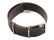 Bracelet montre NATO - en cuir de veau - marron foncé