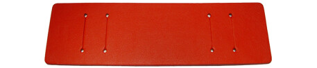 Plaque américaine / Pad pour bracelets de montre en 15, 16, 17, 18, 19, 20, 21 et 22 mm - cuir rouge