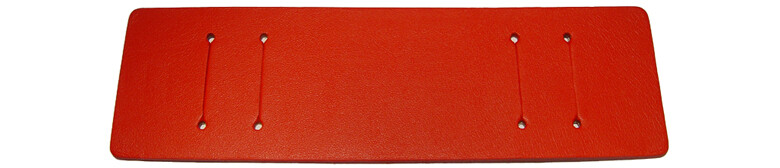 Bracelet montre en cuir de veau rouge avec plaque américaine en 12mm et 14mm