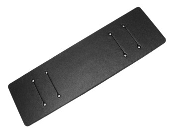 Plaque américaine / Pad pour bracelets de montre en 15, 16, 17, 18, 19, 20, 21 et 22 mm - cuir noir