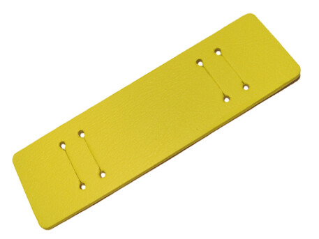 Plaque amricaine pour bracelets de montre en 8, 9, 10, 11, 12, 13 et 14 mm - cuir jaune
