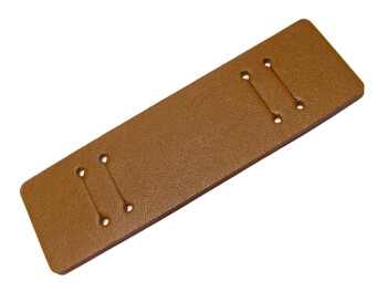 Plaque américaine / Pad pour bracelets de montre en 15, 16, 17, 18, 19, 20, 21 et 22 mm - cuir caramel