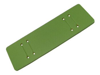 Plaque américaine / Pad pour bracelets de montre en 15, 16, 17, 18, 19, 20, 21 et 22 mm - cuir vert