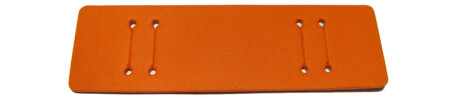 Plaque américaine / Pad pour bracelets de montre en 15, 16, 17, 18, 19, 20, 21 et 22 mm - cuir orange