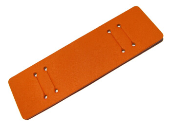 Plaque américaine / Pad pour bracelets de montre en 15, 16, 17, 18, 19, 20, 21 et 22 mm - cuir orange