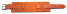 Bracelet de montre en cuir lisse de veau - sans couture - avec plaque américaine - orange