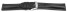 Bracelet montre rembourrage épais noir coutures noires 18mm 20mm 22mm 24mm