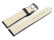 Bracelet montre rembourrage épais noir coutures noires 18mm 20mm 22mm 24mm