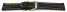 Bracelet montre rembourrage épais noir couture jaune 18mm 20mm 22mm 24mm