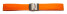 Bracelet-montre à déployante - silicone - Modèle Stripes -orange