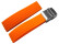 Bracelet-montre à déployante - silicone - Modèle Stripes -orange