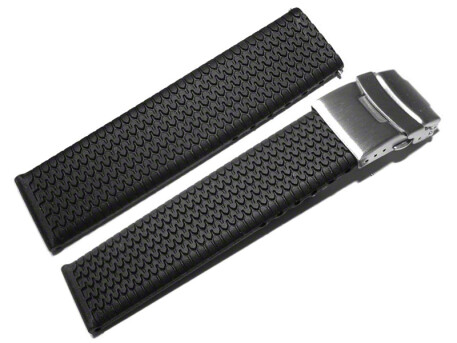 Bracelet de montre - silicone - Modèle Pneu noir